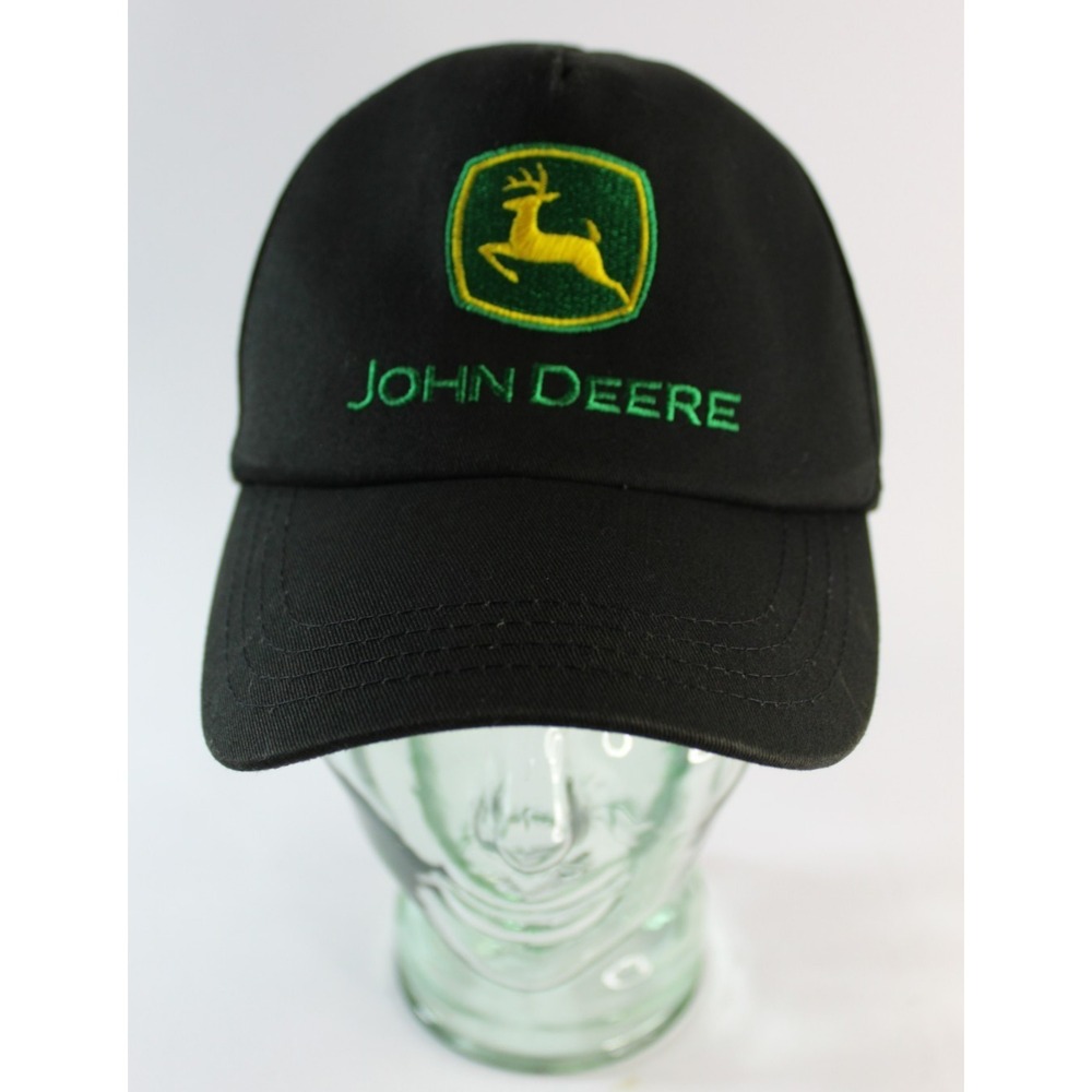 John Deere Hat Baseball Cap Cary Francis Group Black Adjustable One Size Fits